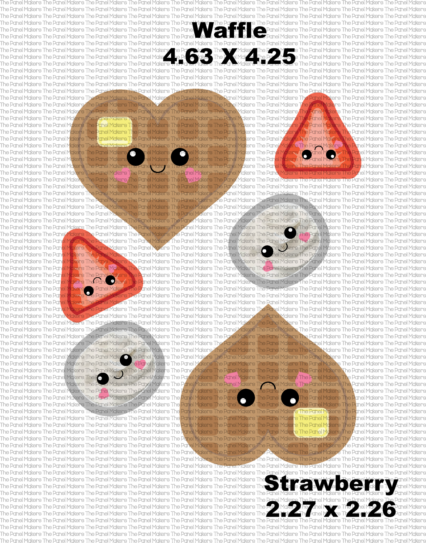 Heart Waffles DIY Felt Craft Panel