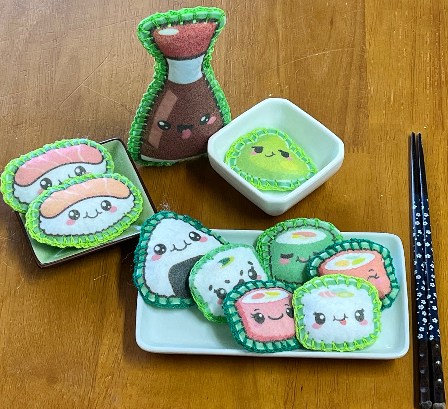 Sushi DIY Felt Craft Panel