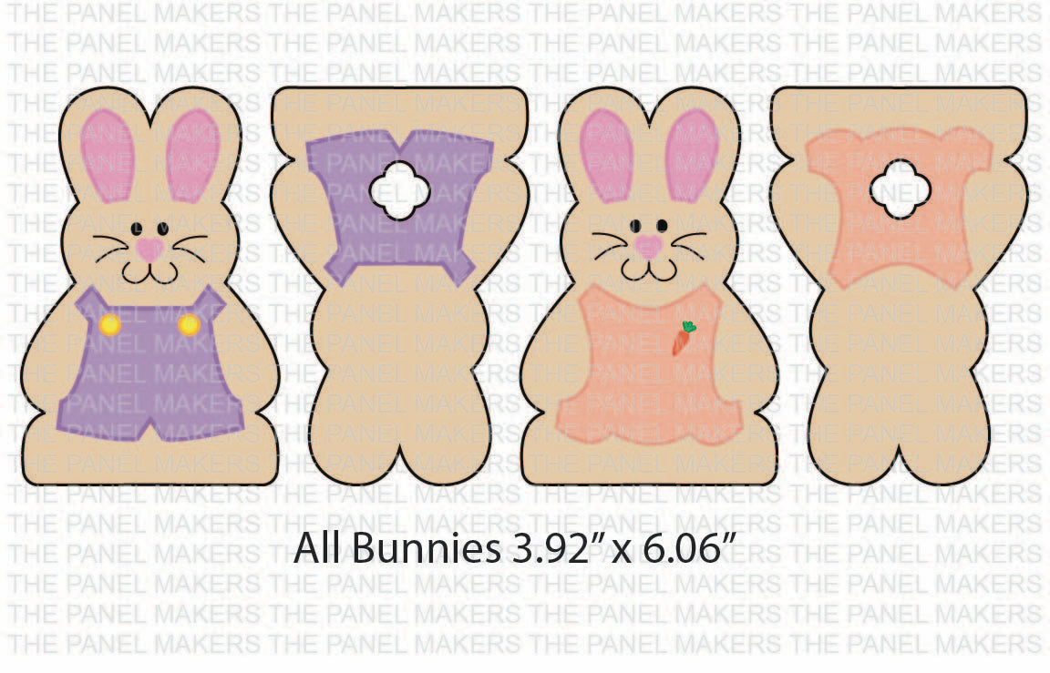Lavender and Peach Bunnies panel