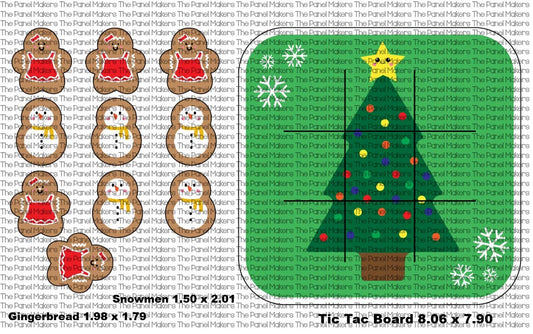 Christmas Cookies Tic Tac Toe panel