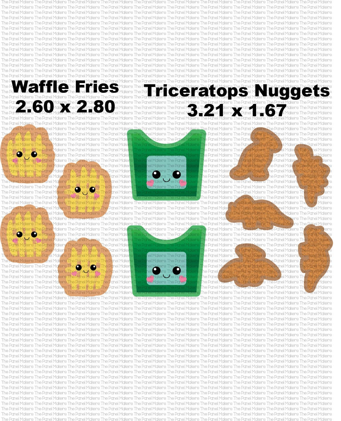 Dino Nuggets and Waffle Fries panel