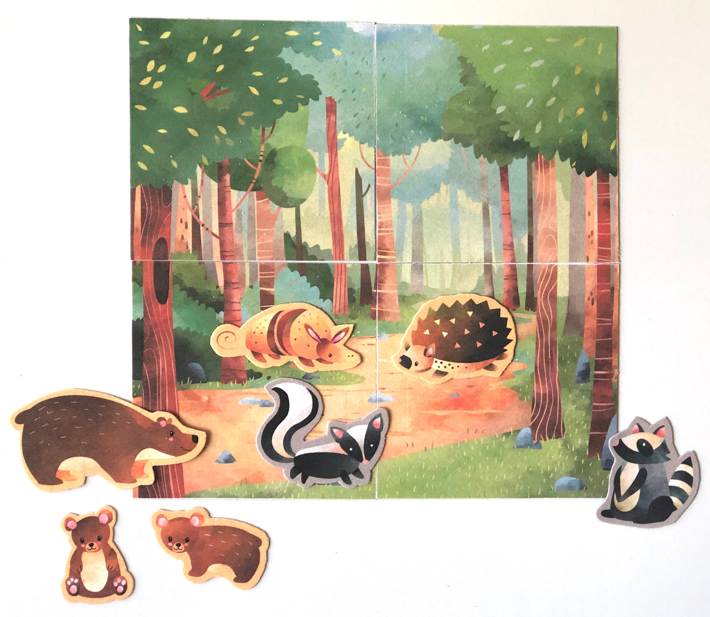 Forest Animals Play Mat DIVIDED large panel