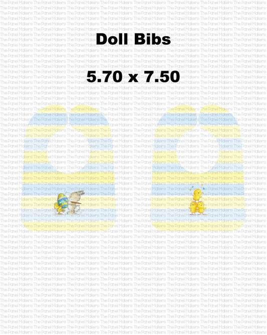 Bunny and Chick Baby Doll Bibs panel