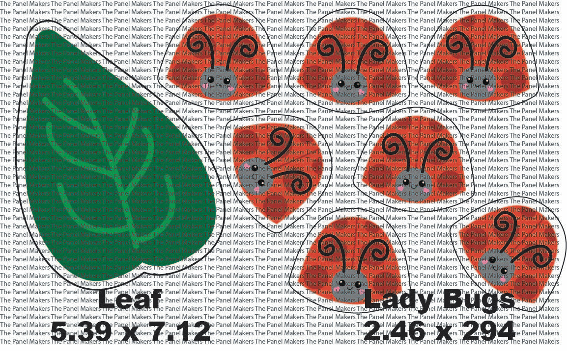 Ladybugs and Leaf Panel