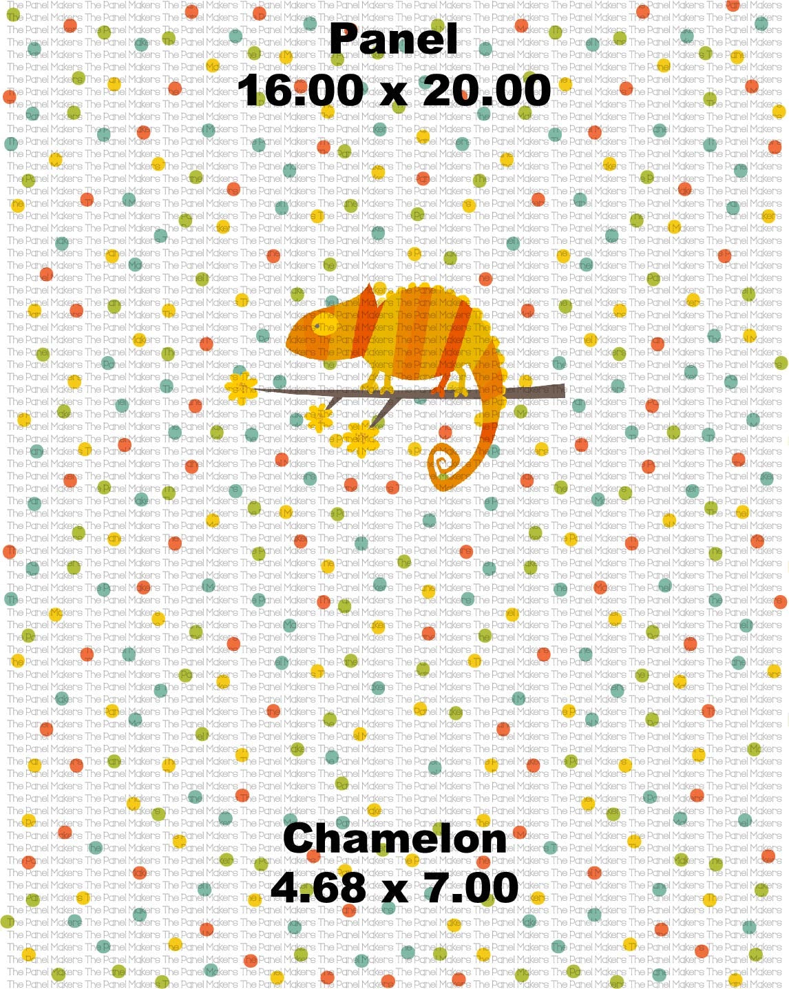 Orange Chameleon Large panel