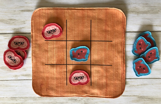 Brain/Heart TicTacToe Playing Pieces Panel (TICTACTOE BOARD NOT INCLUDED - SOLD SEPARATELY)