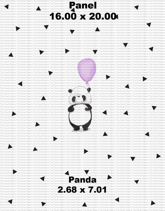 Purple Balloon Panda Large Panel