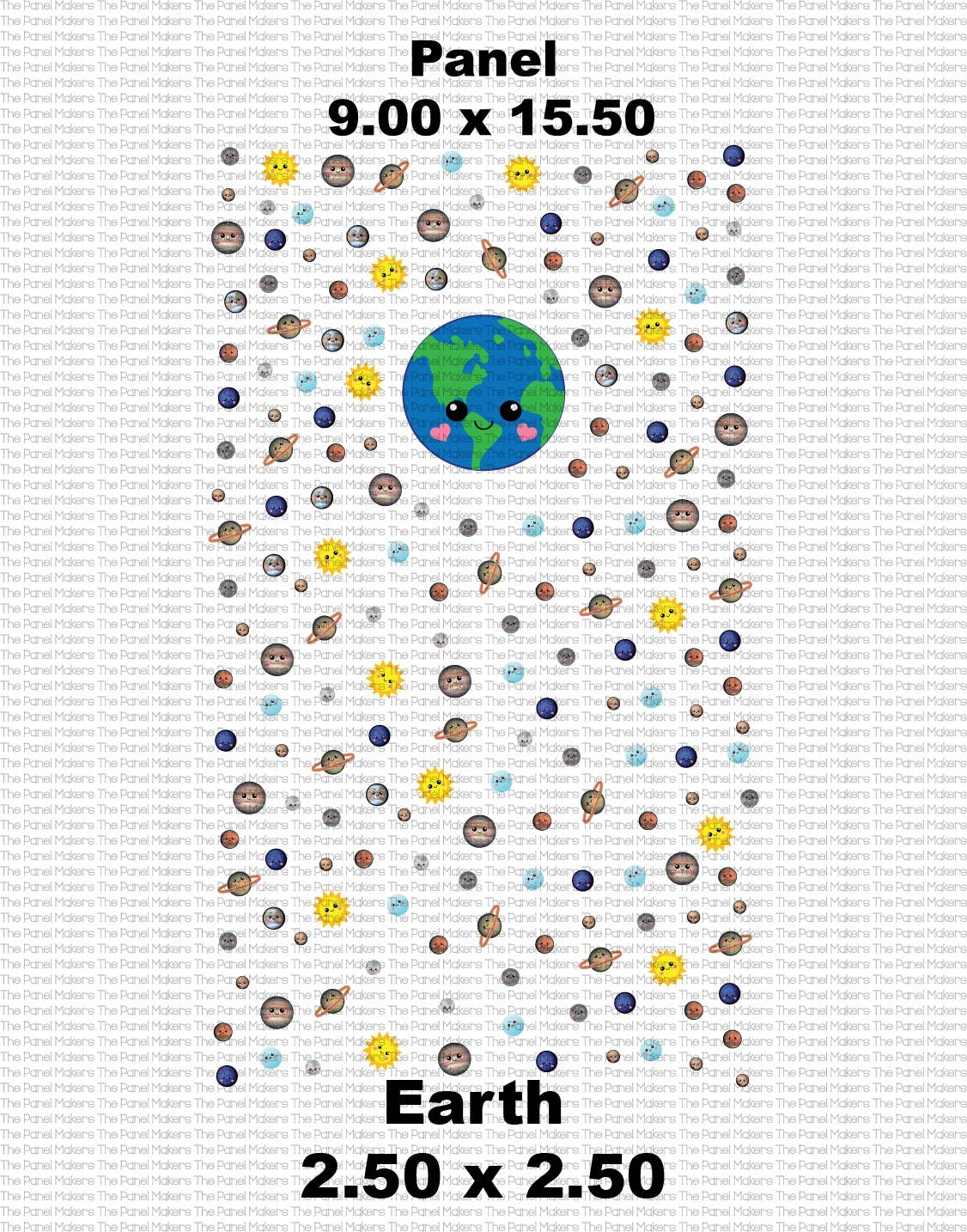 Earth/Planets Medium Doll Sized panel