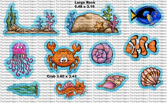 Under The Sea Jellyfish/Crab panel