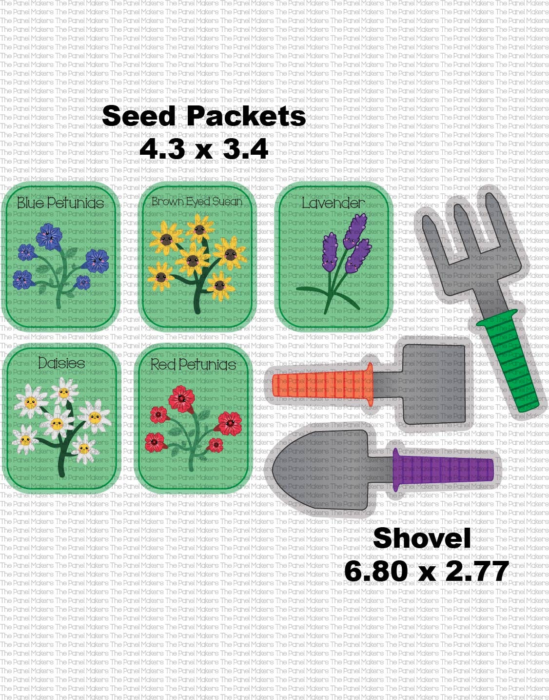 Flower Seed Packet Panel