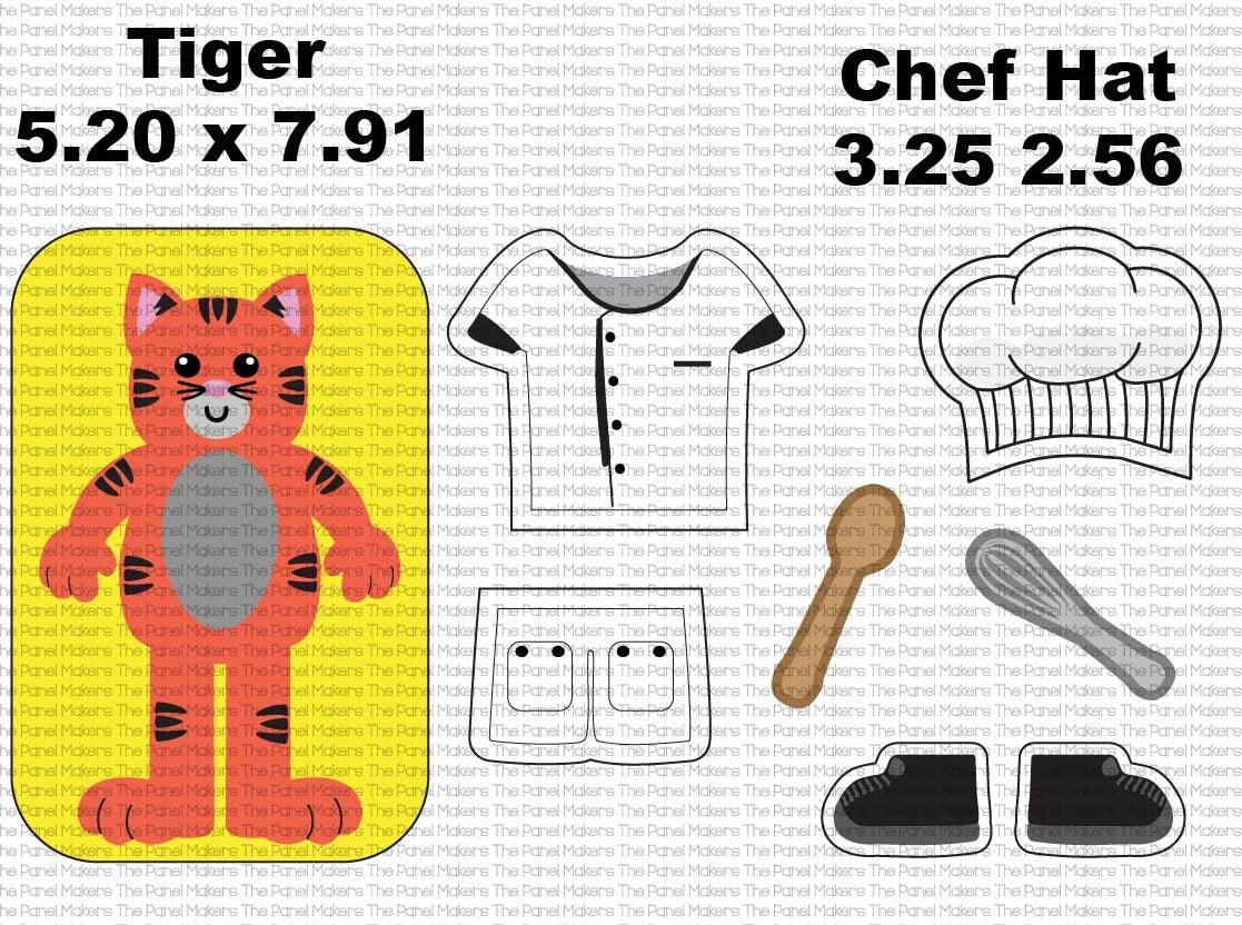 Dress Me Chef Tiger Panel