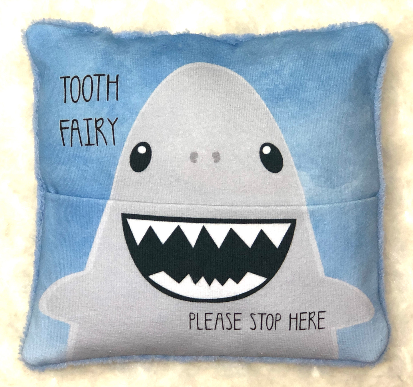 Shark Tooth Fairy Pillow panel