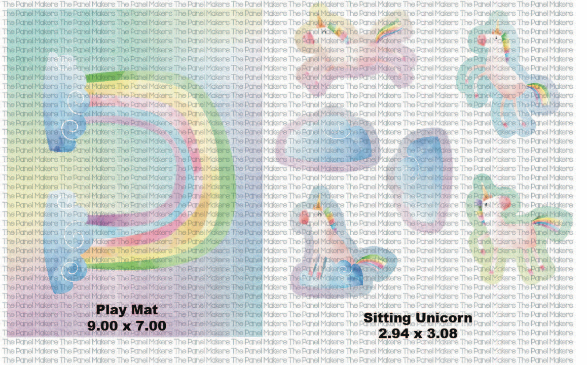 Rainbow Playmat with Unicorn pieces panel