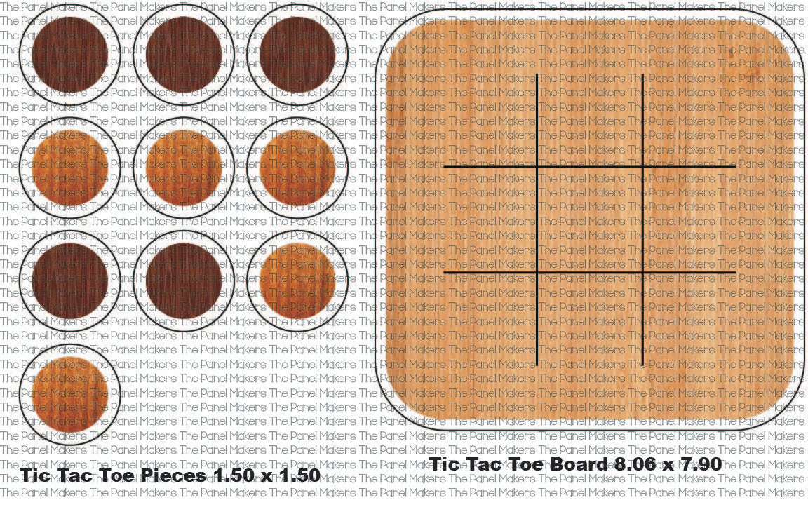 Woodgrain TicTacToe Panel