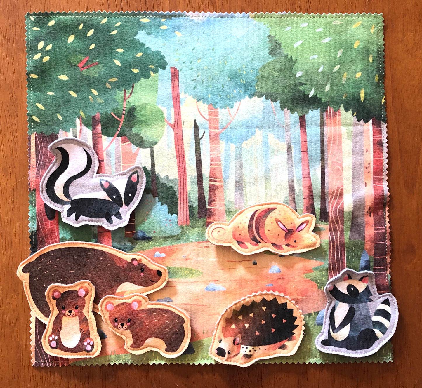 Forest Animal Play Mat large panel