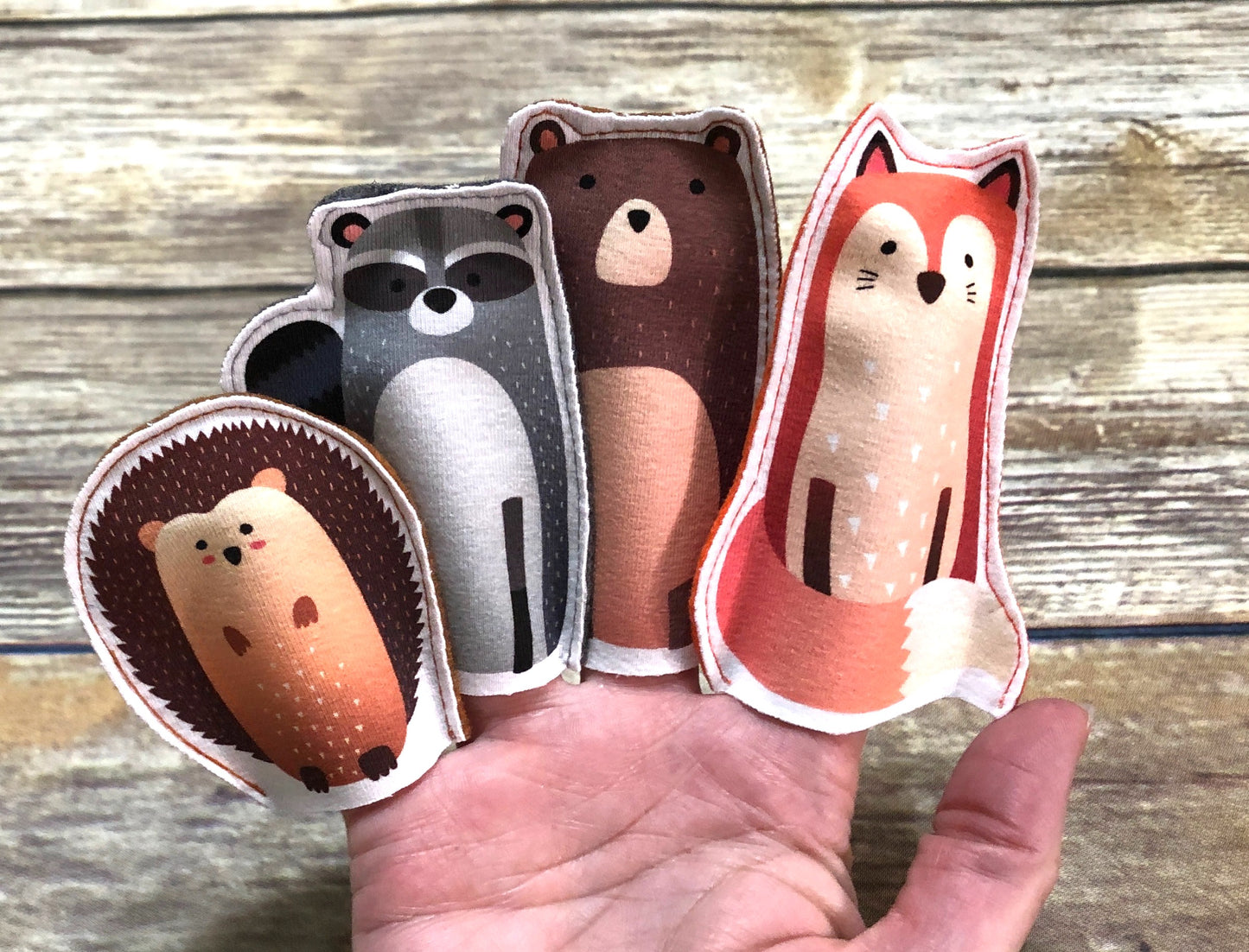 Woodland Animals Finger Puppets Panel